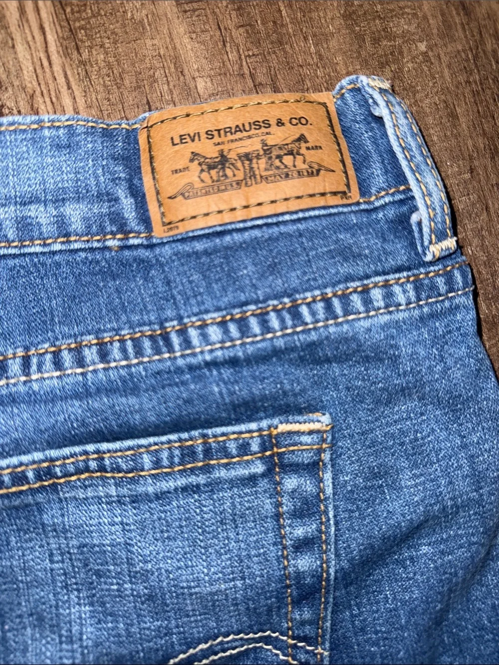 Levi's light blue denim shorts